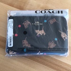 Coach cat print wristlet